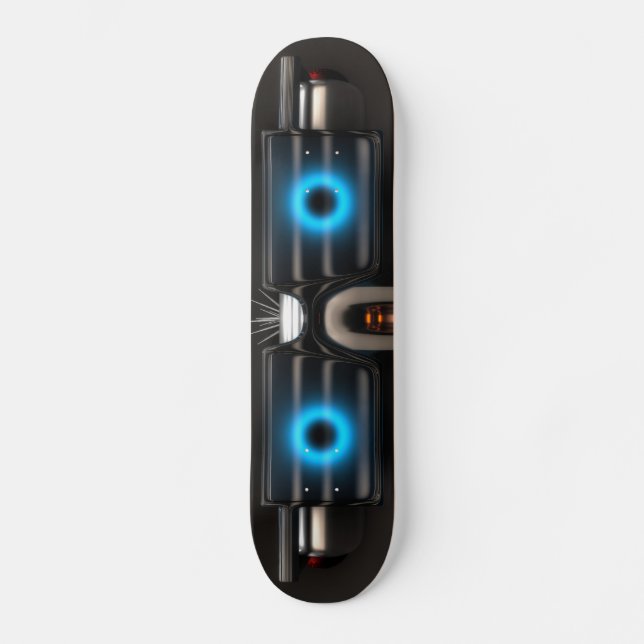 Roboter mit Gläsern Skateboard (Vorderseite)