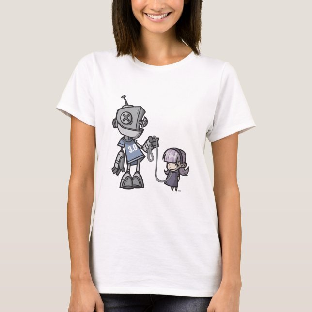 Roboter-mit-Kind T-Shirt (Vorderseite)