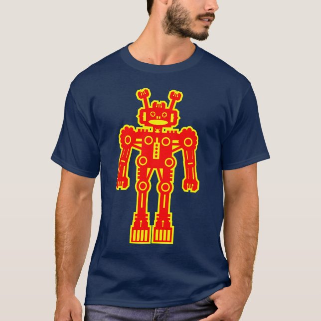 Roboter Mk I - (rot & gelb) T-Shirt (Vorderseite)