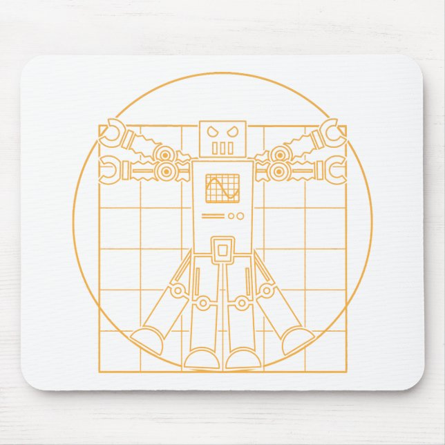Roboter Mousepad Da Vincis Vitruvian (Vorne)