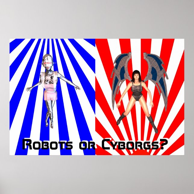 Roboter ODER Cyborgs? Poster (Vorne)