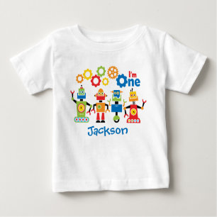 Roboter-personalisiertes erstes baby t-shirt