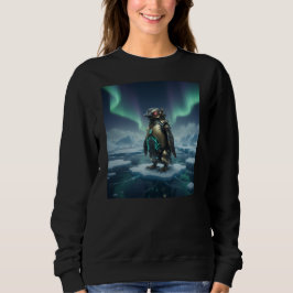 Roboter Pinguin im antarktischen Schnee Sweatshirt