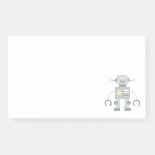 Roboter Post-it Klebezettel (Vorderseite)
