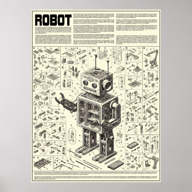 Roboter Poster (Vorne)