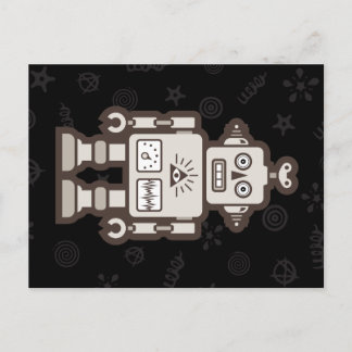 Roboter Postkarte