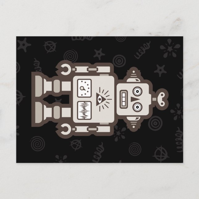 Roboter Postkarte (Vorderseite)