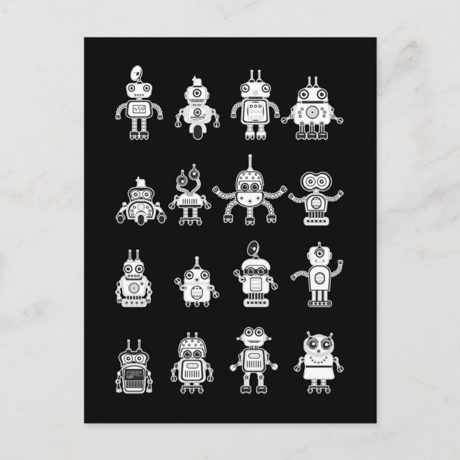 Roboter-Robotertechnologie Postkarte (Vorderseite)