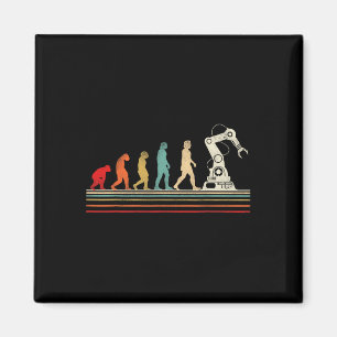 Roboter Robotik-Ingenieur Retro Vintage Magnet
