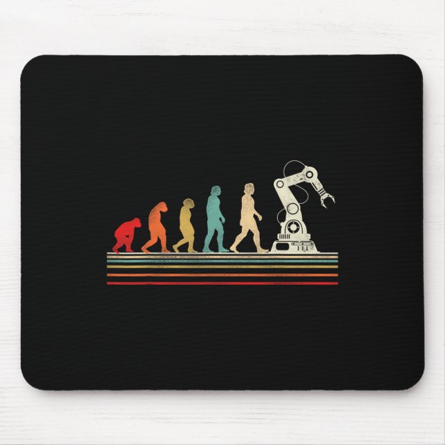 Roboter Robotik-Ingenieur Retro Vintage  Mousepad (Vorne)