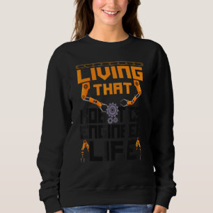 Roboter Robotik-Ingenieur Vintage-Living, das Robo Sweatshirt
