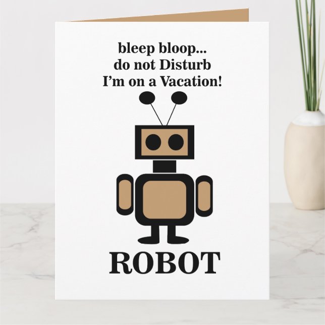 Roboter Robotik Technologie Lustig Karte (Vorderseite)
