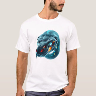 Roboter Snake Face Art T-Shirt