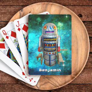 Roboter-Spielzeug Blaue Galaxie Benutzerdefinierte Spielkarten
