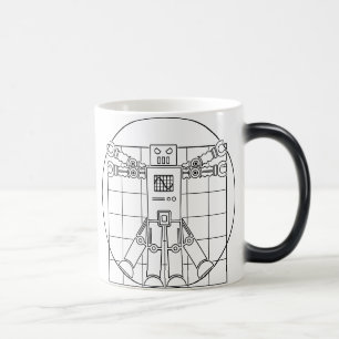 Roboter-Tasse Da Vinci Vitruvian Verwandlungstasse
