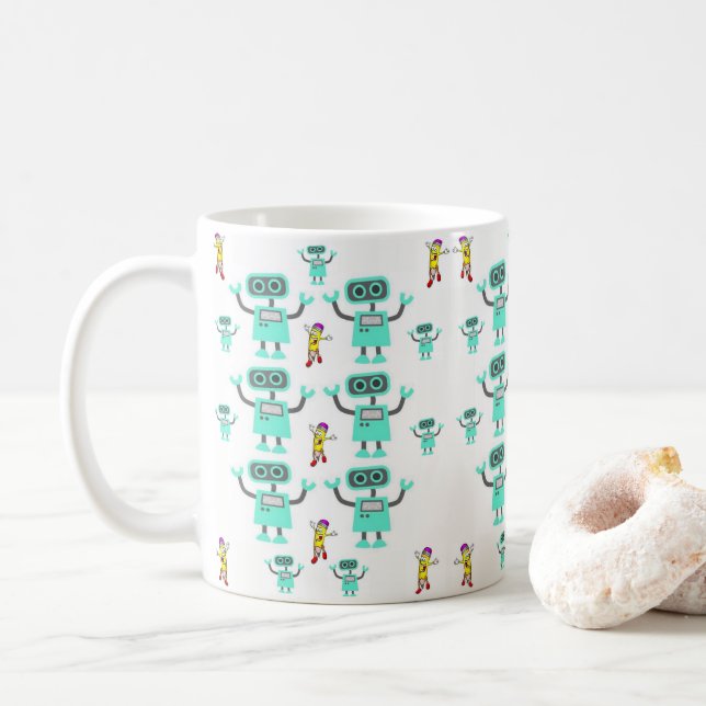 Roboter-Tasse Tasse (Mit Donut)