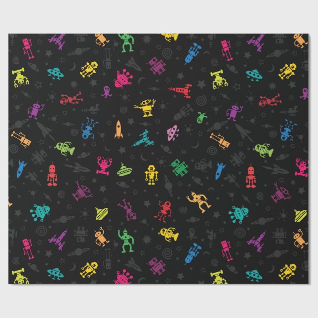 Roboter-Verpackung Geschenkpapier (Flach)