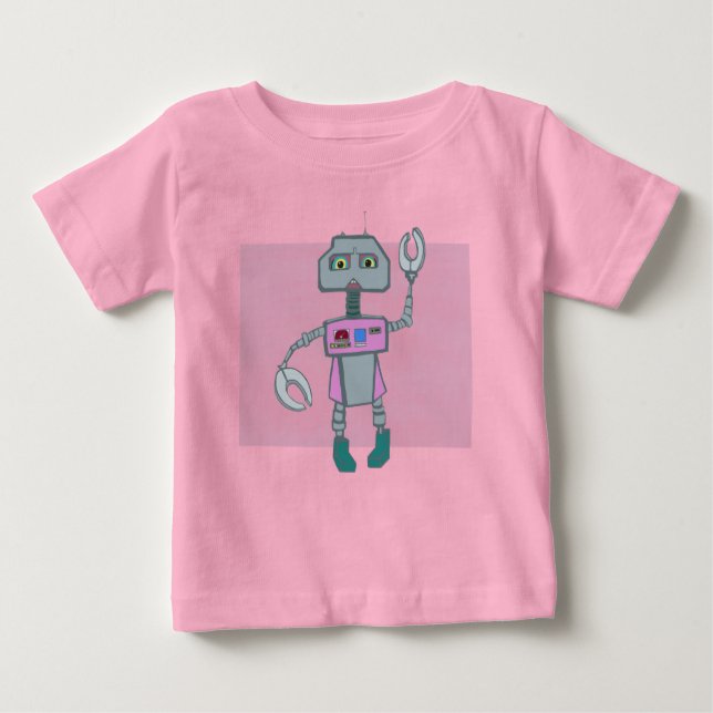 Roboter (weiblich) Baby Baby T-shirt (Vorderseite)