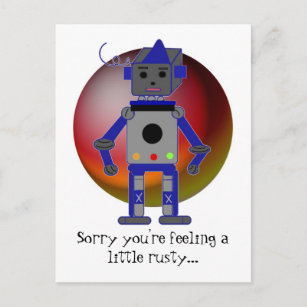 Roboter werden gut postkarte