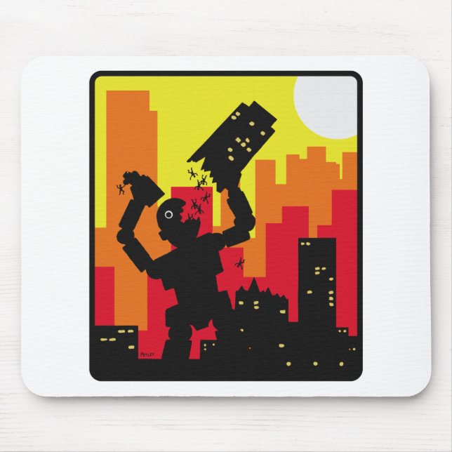 Roboter zerstören mousepad (Vorne)