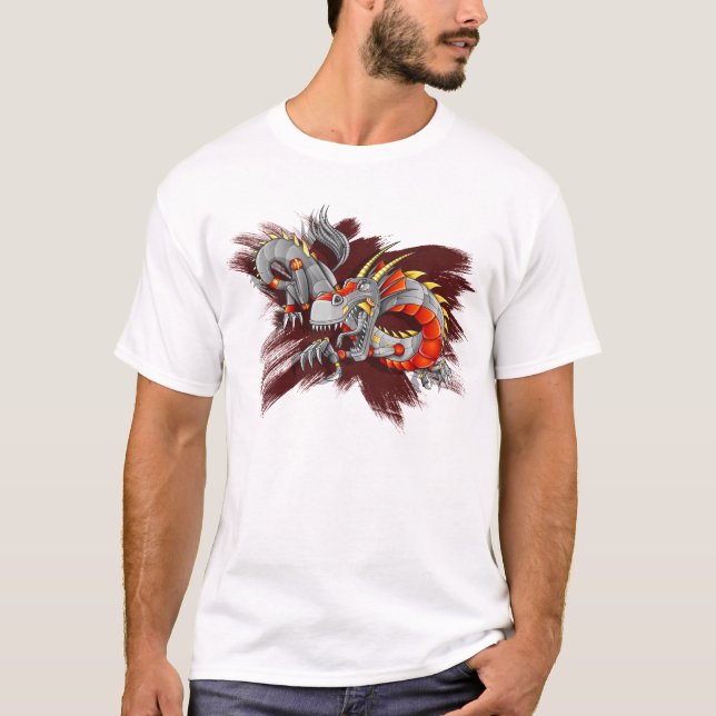 Robotercyborg-Drache-T - Shirt (Vorderseite)
