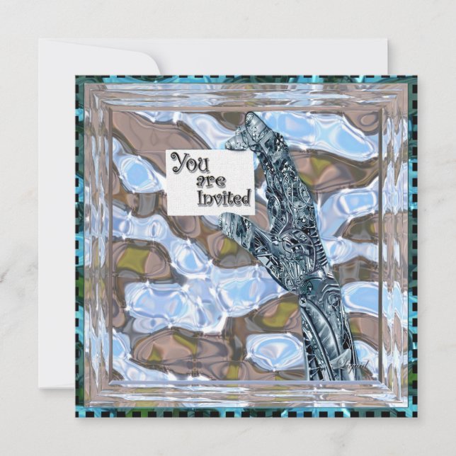 Robotereinladung individuell einladung (Vorderseite)