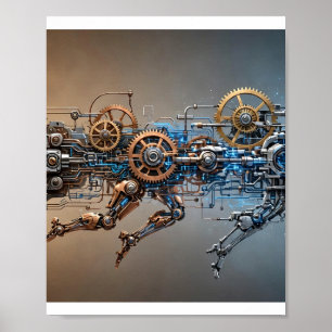 Roboterevolution — Zahnräder zur Intelligenzposter Poster