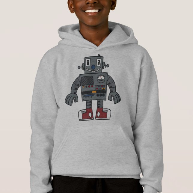 Roboterfront und -rückseite hoodie (Vorderseite)