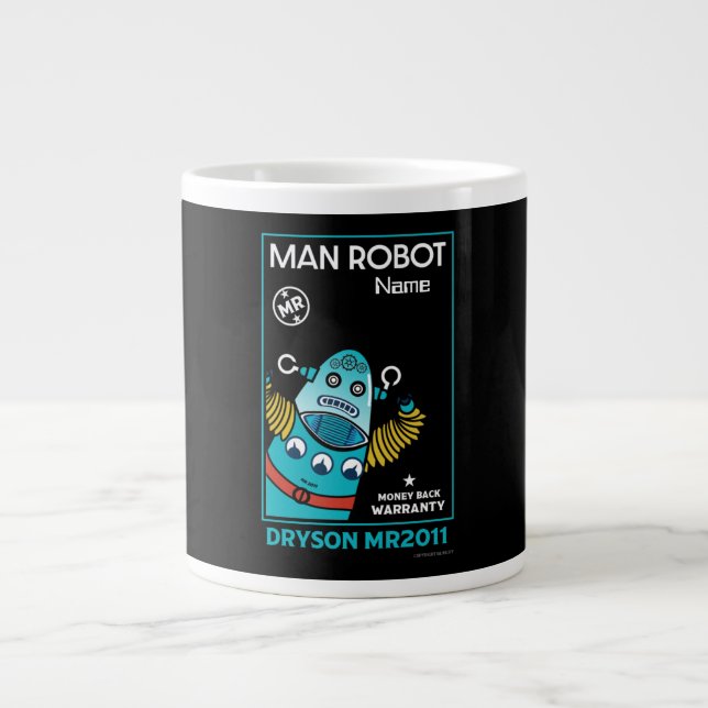 Robotergeschenke für Jubiläum oder Hochzeit Jumbo-Tasse (Vorderseite)