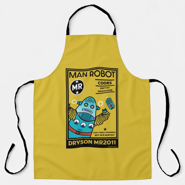 Robotergeschenke für Jubiläumsmenschen Schürze (Vorderseite)