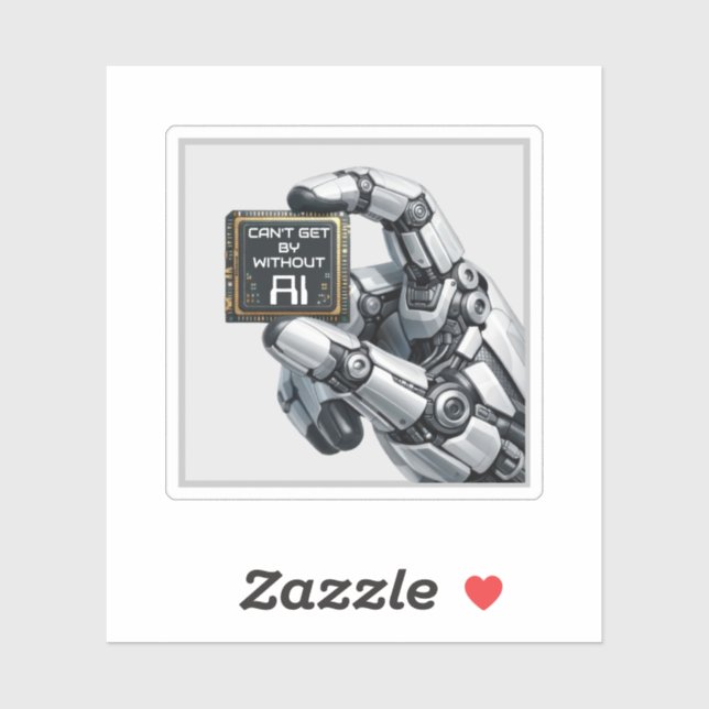 Roboterhand Aufkleber (Blatt)