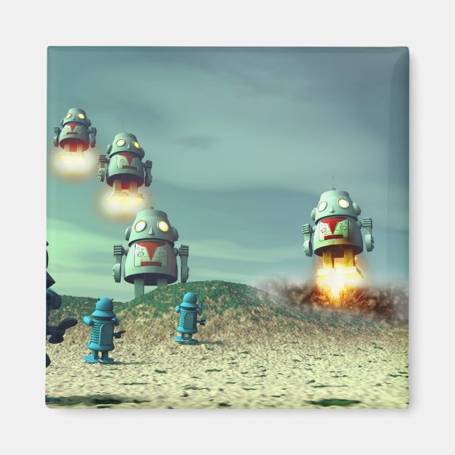 Roboterinvasion von oben V2 Magnet (Vorne)