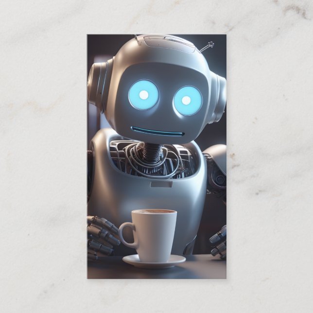 Roboterkaffee Treuekarte (Vorderseite)