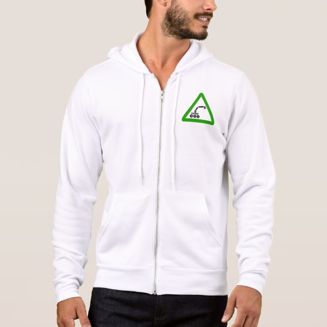 Roboterkreuzungswarnschild Hoodie (Vorderseite)