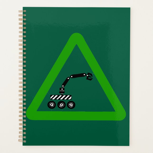 Roboterkreuzungswarnschild Planer (Vorderseite)