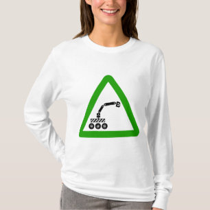 Roboterkreuzungswarnschild T-Shirt