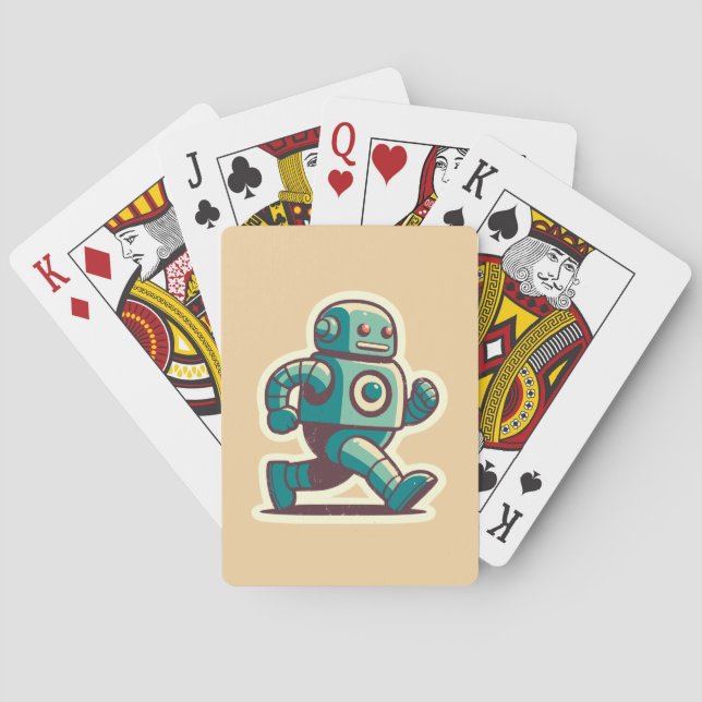 Roboterläufer Spielkarten (Rückseite)