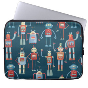 Robotermuster dunkel laptopschutzhülle