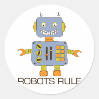 Roboterregel Runder Aufkleber
