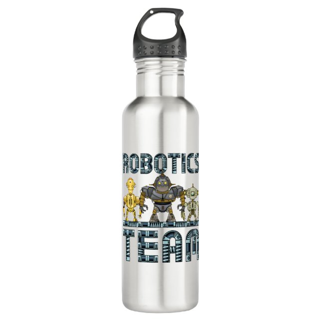 Roboterteam Edelstahlflasche (Vorderseite)