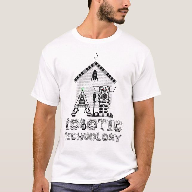 Robotertechnik lustig T-Shirt (Vorderseite)