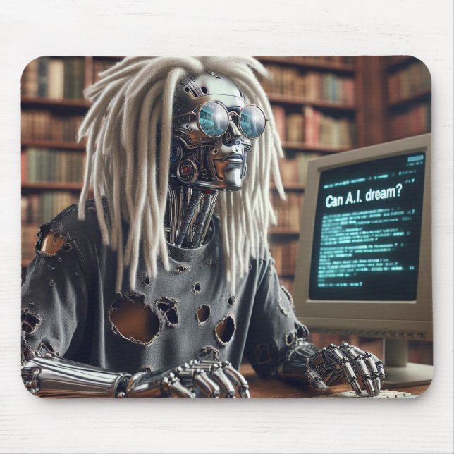 Robotertypen auf Tastatur Mousepad (Vorne)