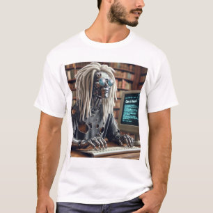 Robotertypen auf Tastatur T-Shirt