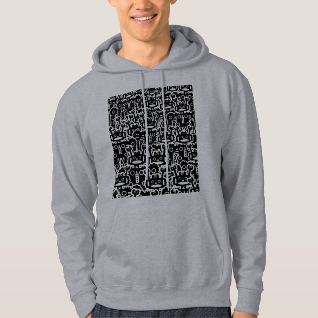 Robotervielfalt - Maßgeschneidert Hoodie (Vorderseite)