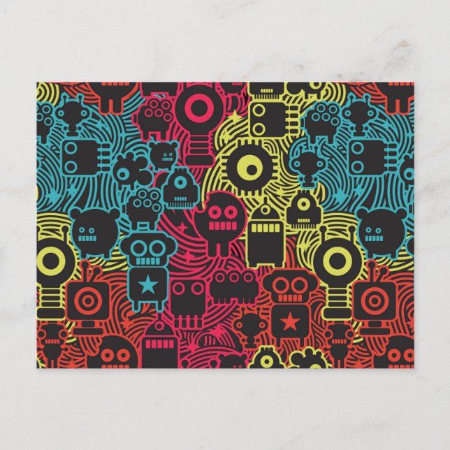 Roboterwind Postkarte (Vorderseite)