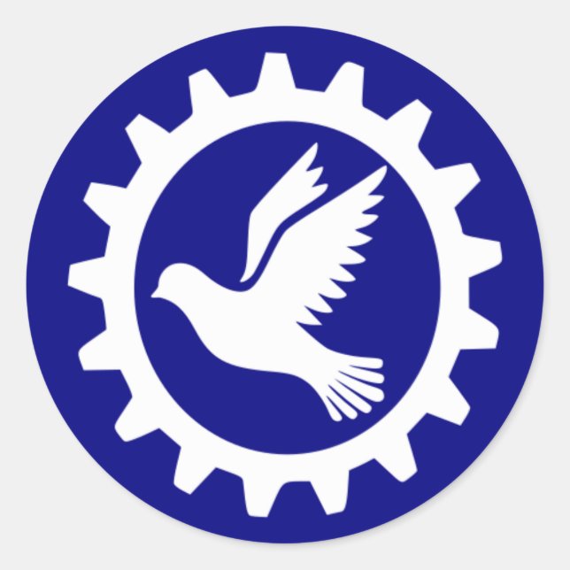 RobotFreedom.com Runder Aufkleber (Vorderseite)