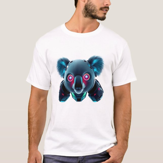 Robotic Koala Face Art T-Shirt (Vorderseite)