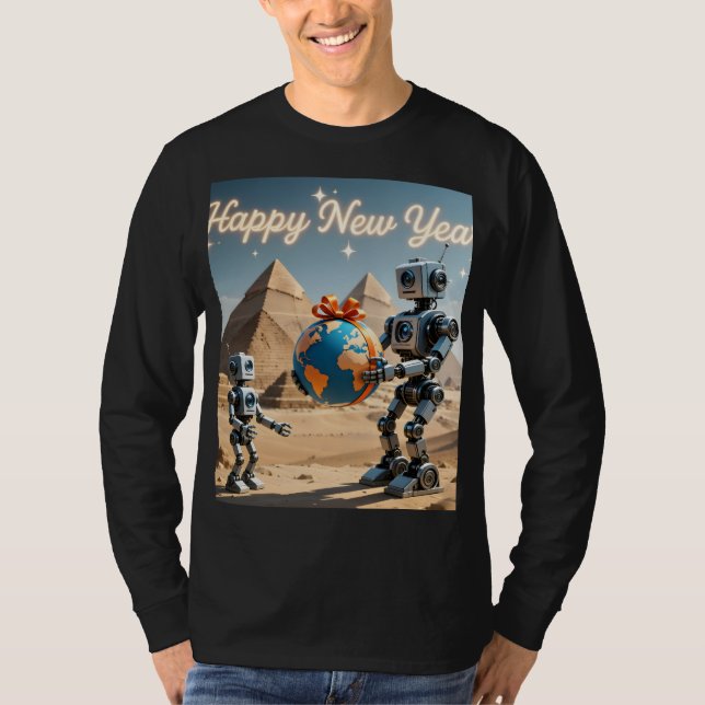 Robotic New Year in Egypt T-Shirt (Vorderseite)
