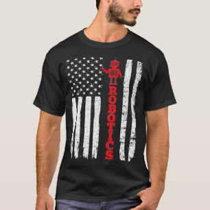Robotics USA American Flag Roboter T-Shirt