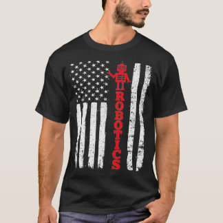 Robotics USA American Flag Roboter T-Shirt